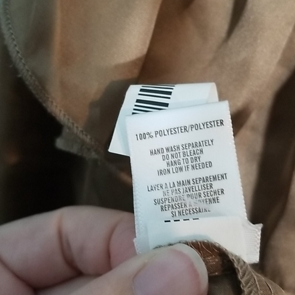 Costa blanca tan front ruffle satin tank w zipper - Picture 5 of 8